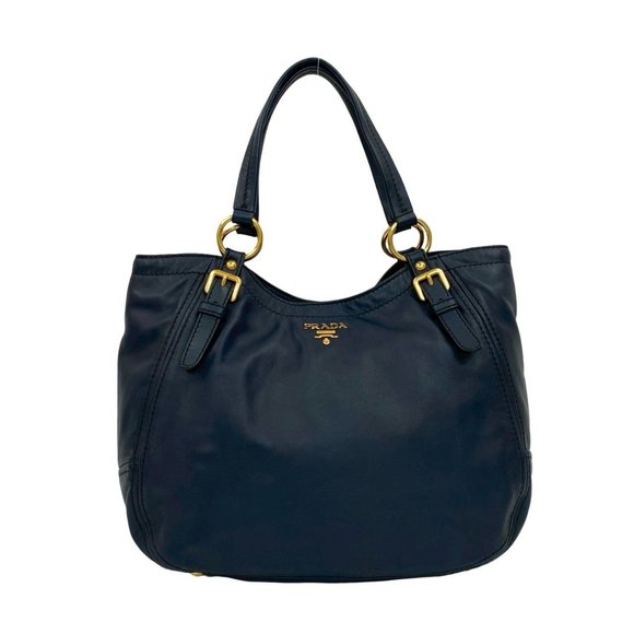 PRADA Blue Leather Tote Bag - Picture 1 of 9